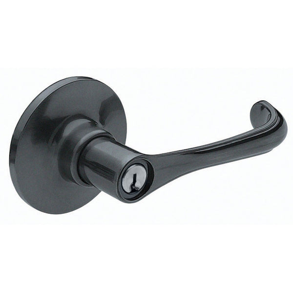 34-FV9564BLKAR Provence Lever Entry Black Round Rose