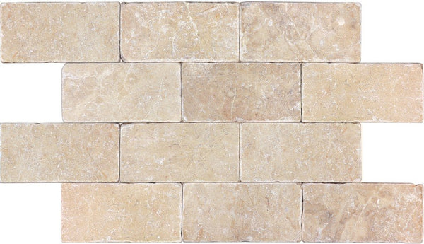 Anatolia 3 x 6 in (7.5 x 15 cm) Berkshire Crema Tumbled Marble
