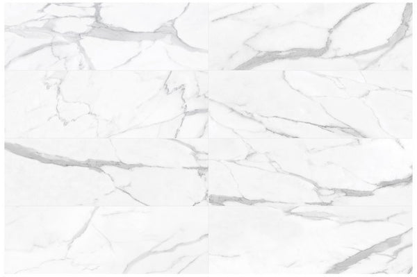 Anatolia 12 x 36 in (30 x 90 cm) Raffino Matte Rectified Glazed Ceramic, STATUARIO