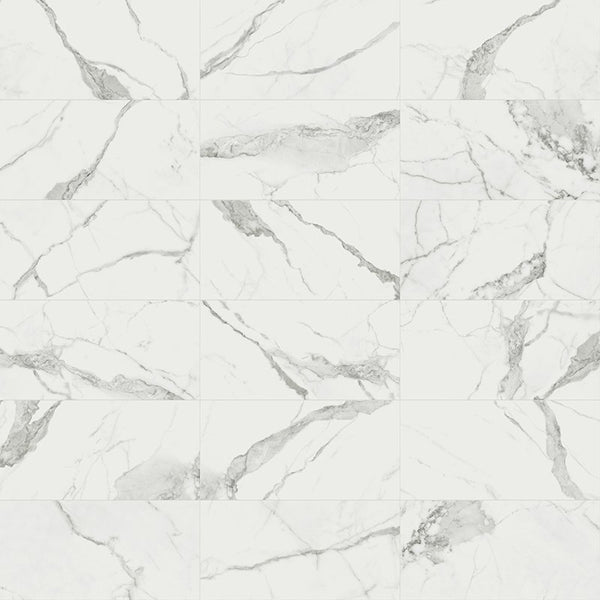 Anatolia 4 x 12 in (9.5 x 30 cm) Mayfair Polished Rectified Glazed Porcelain, STATUARIO