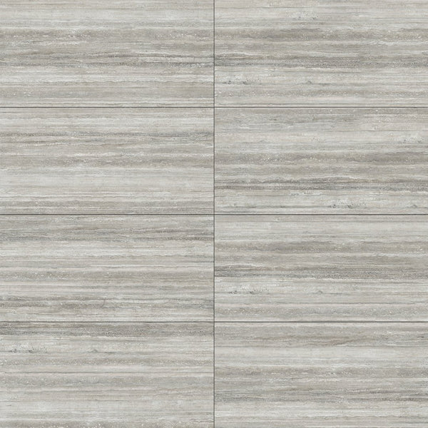 Anatolia 3 x 12 in (7.1 x 30 cm) La Marca Honed Glazed Porcelain Bullnose, TRAVERTINO