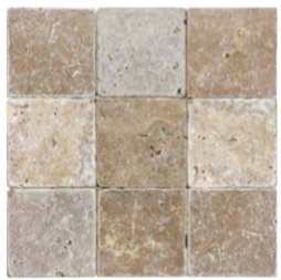 Anatolia 4 x 4 in (10 x 10 cm) Noce Tumbled Travertine