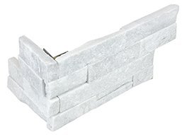 Anatolia 6 x 18 in (15 x 45 cm) Glacier Ledger Stone Assembled Corner