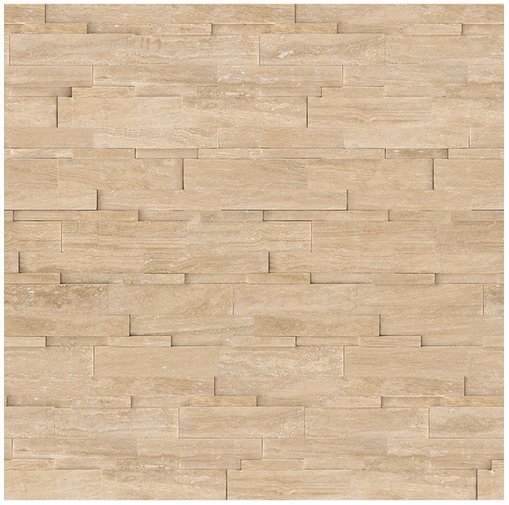 Anatolia 6 x 24 in (15 x 60 cm) Siena Avorio Honed Cubics Travertine Panel