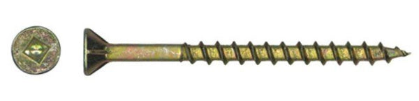 Precision Zinc-Plated Flat Head Construction Wood Screws - #8 x 1 1/2-in - Square Drive - Coarse - 1 lb Per Pack