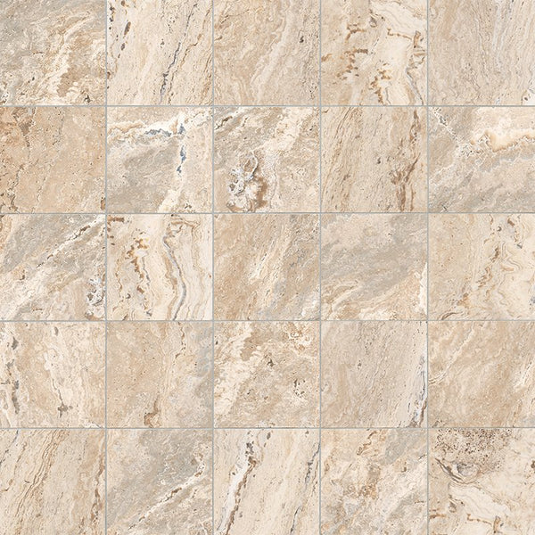 3 x 12 in (7.1 x 30 cm) Antico Matte Glazed Porcelain Bullnose, IVORY