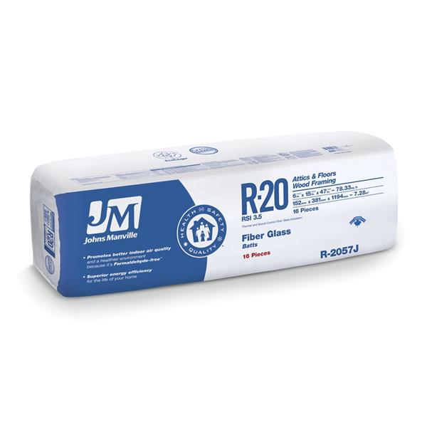 Johns Manville R-20 Fiberglass insulation for Attics, Floors - 15