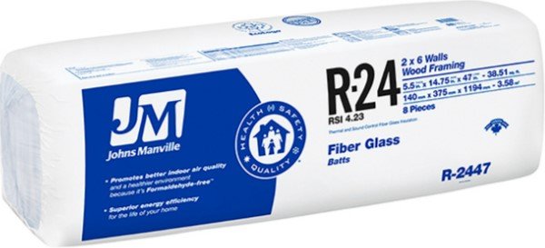 Johns Manville R-24 Fiberglass Batt Insulation (14.75-in x 47-in)