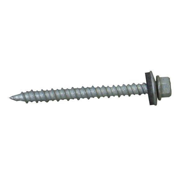 #8 x Silver Galvanized Self-tapping Roofing Screws -50/Pack