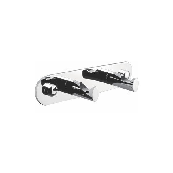 KubeBath Aqua Rondo Robe Hook With 2 Hooks