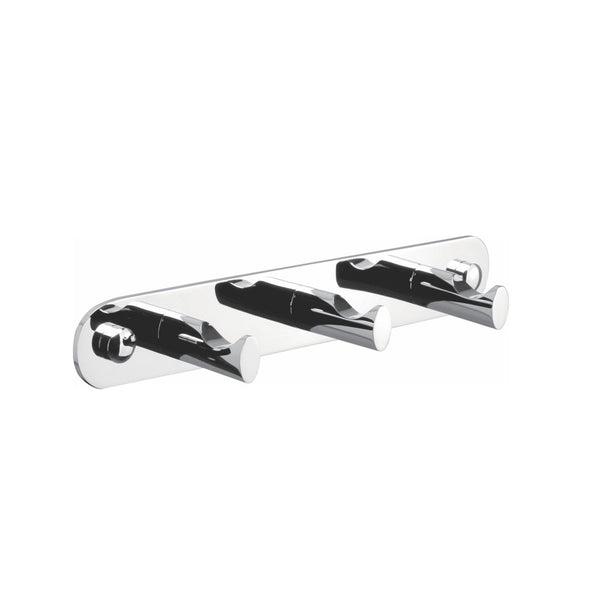 KubeBath Aqua Rondo Robe Hook With 3 Hooks