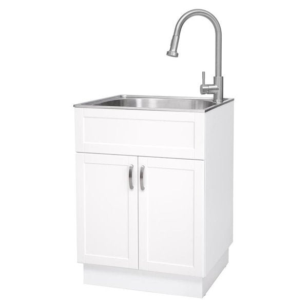 Transform PVC Doors and Stainless Steel Sink+Faucet Laundry Kit