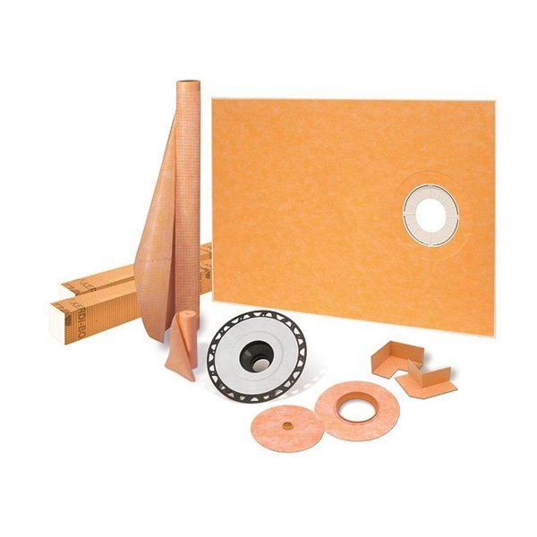 Schluter Systems Kerdi-Shower-Kit 38-in x 60-in Offset ABS Flange 2-in