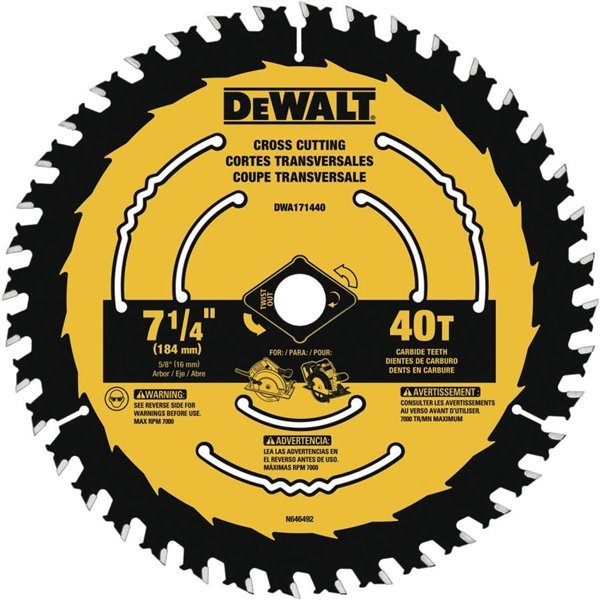 DEWALT DW 7-1/4-in 40T Saw Blade