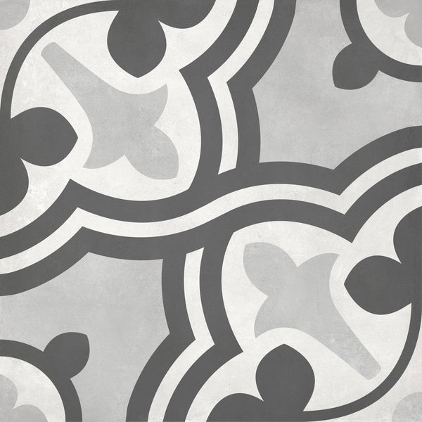 Anatolia 8 x 8 in (20 x 20 cm) Baroque Form Matte Pressed Glazed Porcelain, ICE