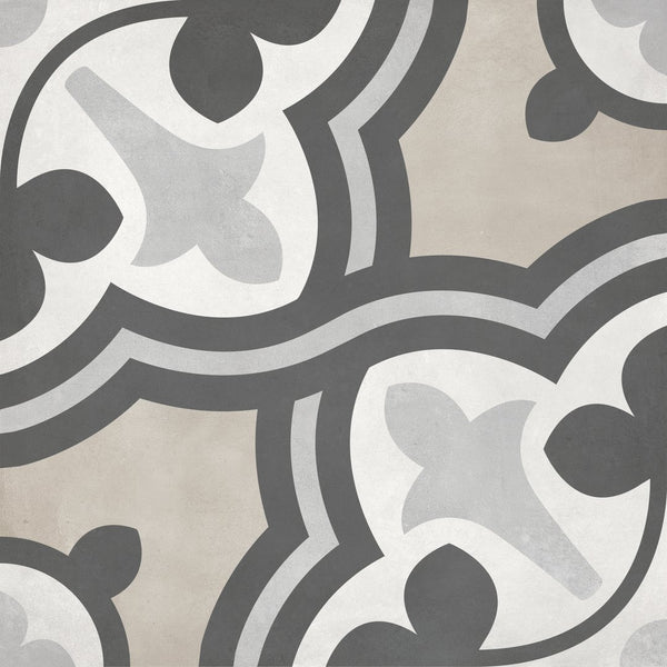 Anatolia 8 x 8 in (20 x 20 cm) Baroque Form Matte Pressed Glazed Porcelain, SAND
