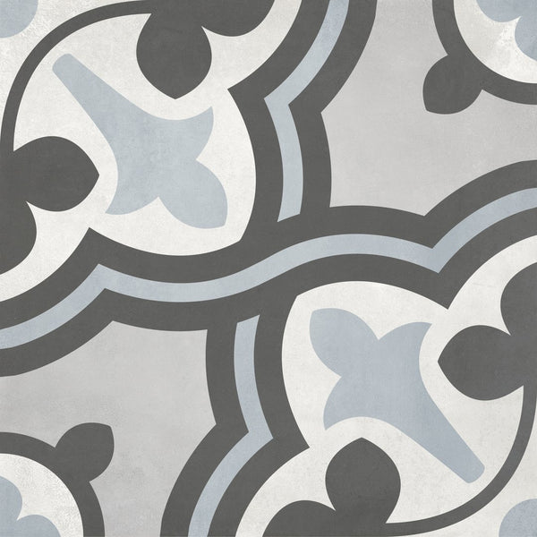 Anatolia 8 x 8 in (20 x 20 cm) Baroque Form Matte Pressed Glazed Porcelain, TIDE