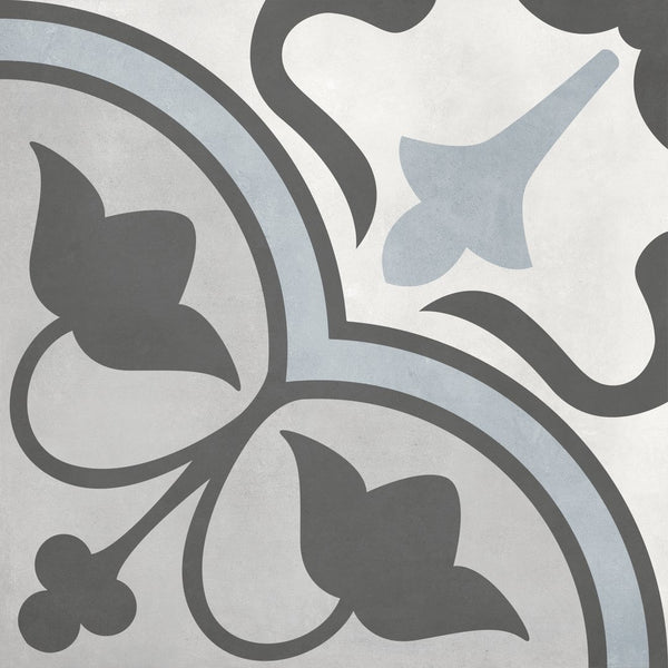 Anatolia 8 x 8 in (20 x 20 cm) Clover Form Matte Pressed Glazed Porcelain, TIDE