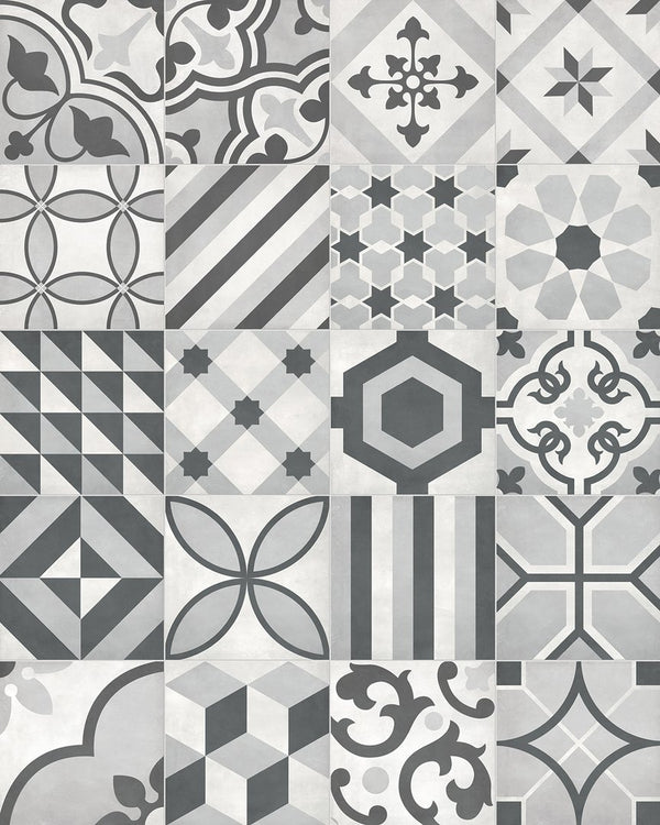 Anatolia 8 x 8 in (20 x 20 cm) Deco Blend Form Matte Pressed Glazed Porcelain, ICE