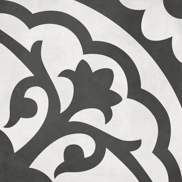 Anatolia 8 x 8 in (20 x 20 cm) Lotus Form Matte Pressed Glazed Porcelain, MONOCHROME