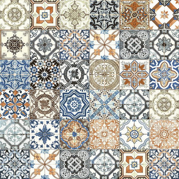 Anatolia 8 x 8 in (20 x 20 cm) Marrakesh Glossy Pressed Glazed Ceramic, COLOR
