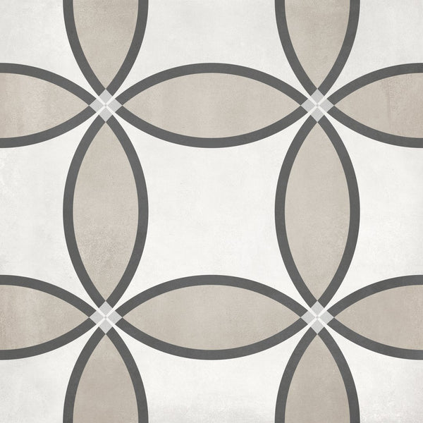 Anatolia 8 x 8 in (20 x 20 cm) Zenith Form Matte Pressed Glazed Porcelain, SAND
