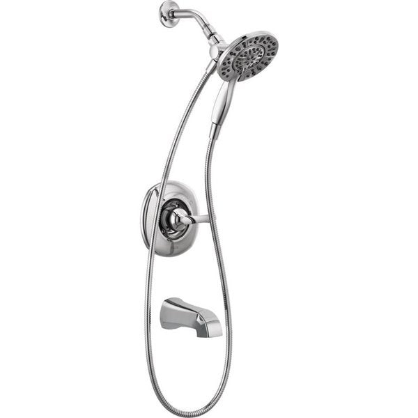 DELTA Larkin Monitor 14 Series Single Handle Tub and Shower with In2ition and Valve in Chrome