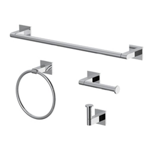 Style Selections Chrome 4-PCS Bath Accessory Set