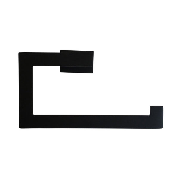 KubeBath Aqua Plato Matte Black Towel Ring