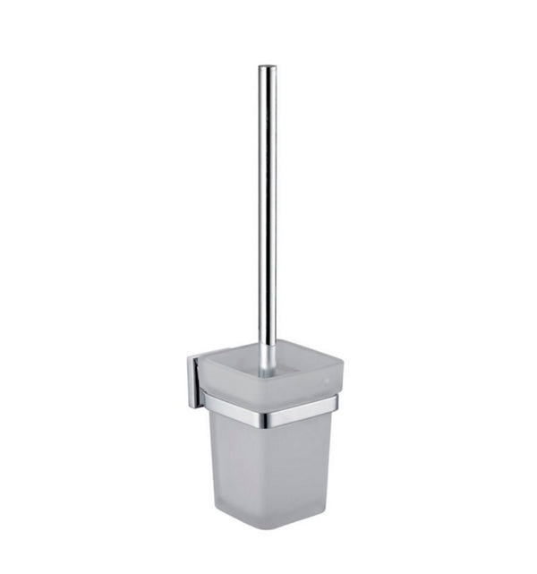 KubeBath Aqua Nuon Toilet Brush with Frosted Glass Cup