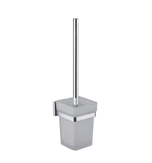 KubeBath Aqua Nuon Toilet Brush with Frosted Glass Cup