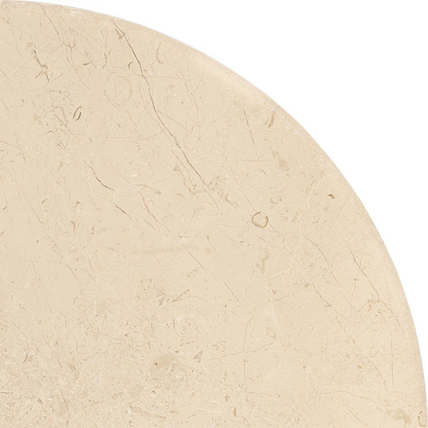 Anatolia 9 in (23 cm) Berkshire Crema Polished Marble Corner Shelf
