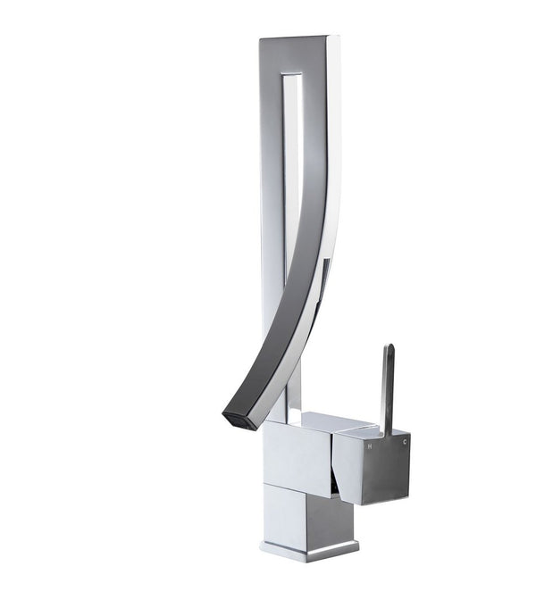 KubeBath Aqua Elegance Single Lever Wide Spread Faucet - Chrome