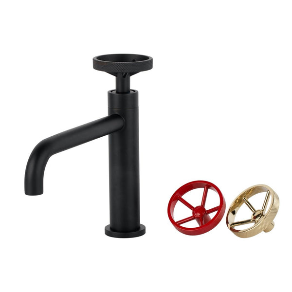 KubeBath Aqua Loft Single Lever Bathroom Vanity Faucet -Black