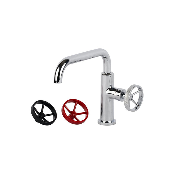 KubeBath Aqua Loft Single Lever Bathroom Vanity Faucet with Side Handle - Chrome