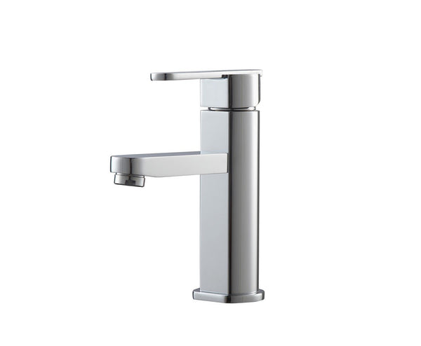 KubeBath Aqua Roundo Single Hole Mount Bathroom Vanity Faucet - Chrome