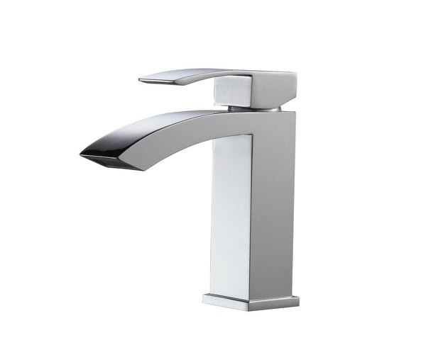 KubeBath Aqua Balzo Single Lever Wide Spread Bathroom Vanity Faucet - Chrome