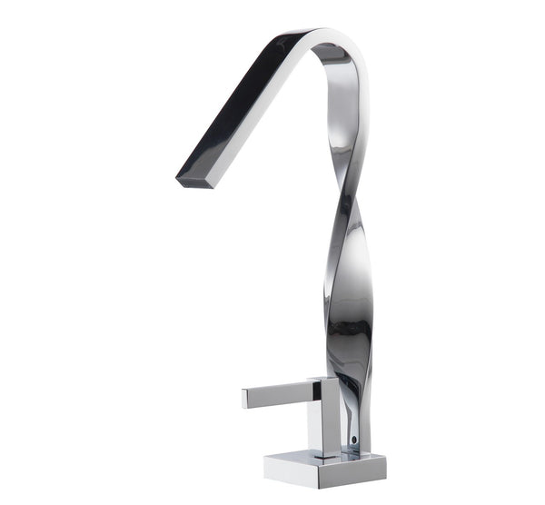KubeBath Aqua Riccio Single Lever Faucet - Chrome