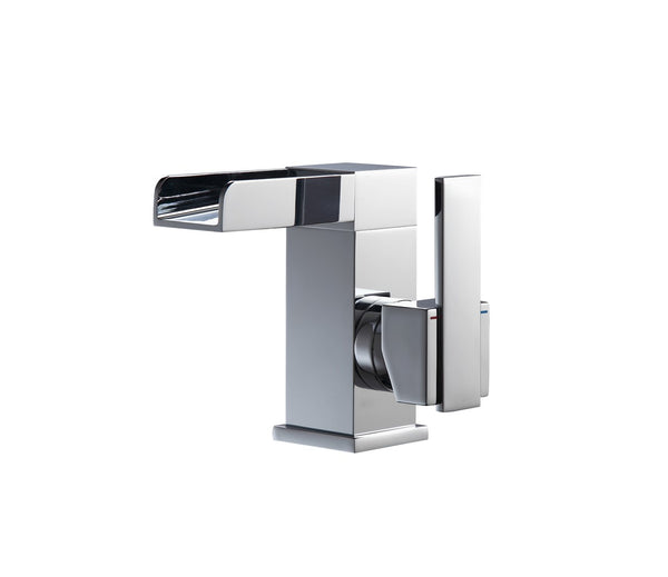 KubeBath Aqua Fontana Single Lever Waterfall Faucet - Chrome
