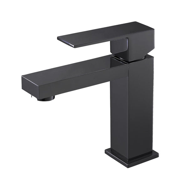 KubeBath Aqua Kubo Single Lever Bathroom Vanity Faucet - Matte Black