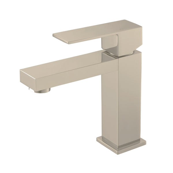 KubeBath Aqua Kubo Single Lever Bathroom Vanity Faucet - Brushed Nickel