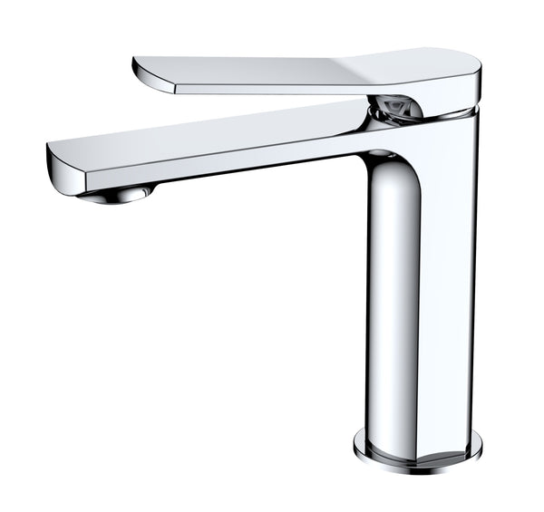 KubeBath Aqua Balli Single Lever Bathroom Vanity Faucet - Chrome 