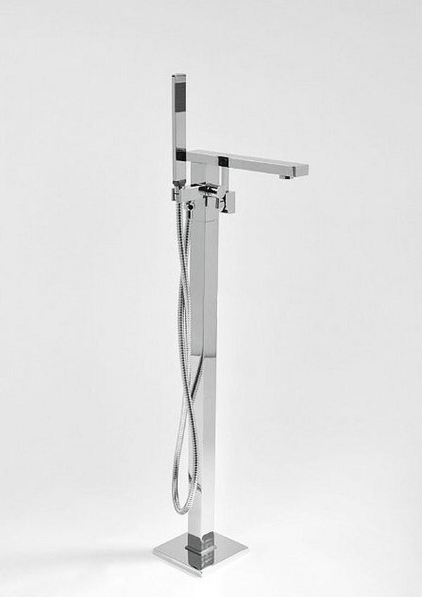 KubeBath Aqua Squadra Floor Mounted Soker Tub Faucet - Chrome