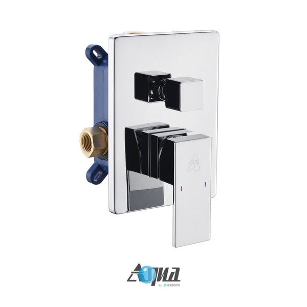 KubeBath Aqua Piazza 2-Way Rough-In Valve With Cover Plate, Handle and Diverter