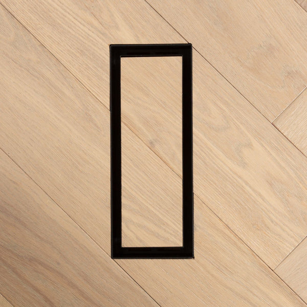 Fittes Lite Floor Vent Flush - Black - 4” x 12”