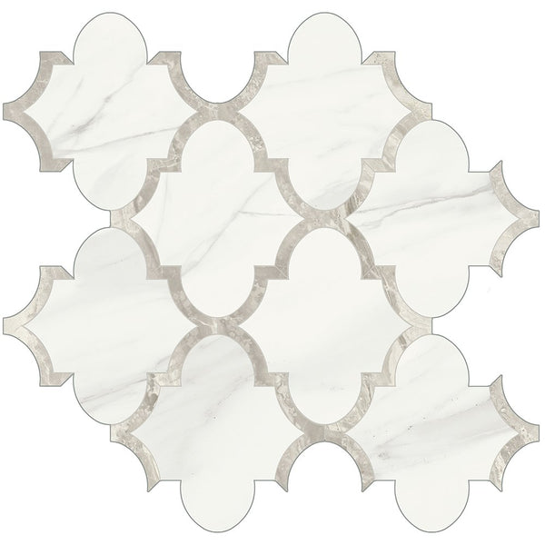 Anatolia Arabesque Mayfair Polished Glazed Porcelain Mosaic, VOLAKAS