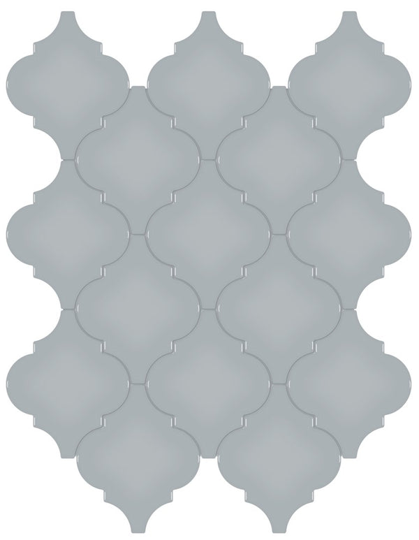 Anatolia Arabesque Soho Glossy Glazed Porcelain Mosaic, CLOUD BLUE