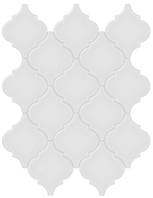 Anatolia Arabesque Soho Glossy Glazed Porcelain Mosaic, GALLERY GREY