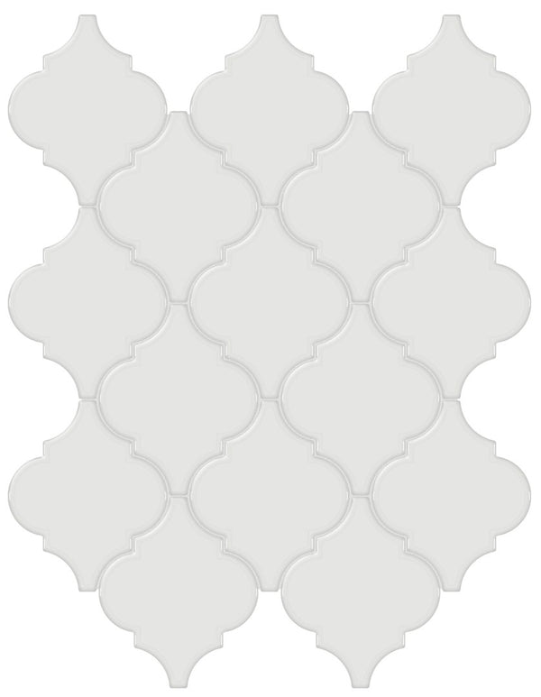 Anatolia Arabesque Soho Glossy Glazed Porcelain Mosaic, VINTAGE GREY