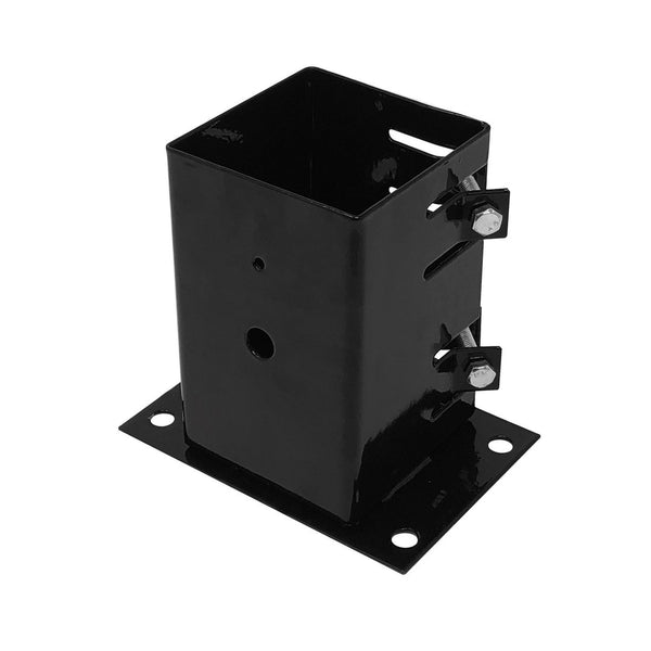 Nuvo Iron Black Steel Bolt Down Post Base Anchor for 4